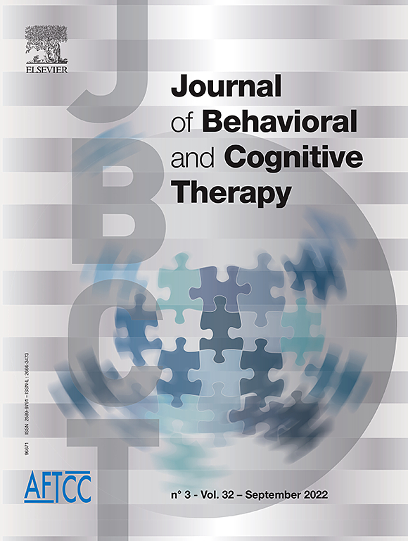 Go to journal home page - Journal of Behavioral and Cognitive Therapy